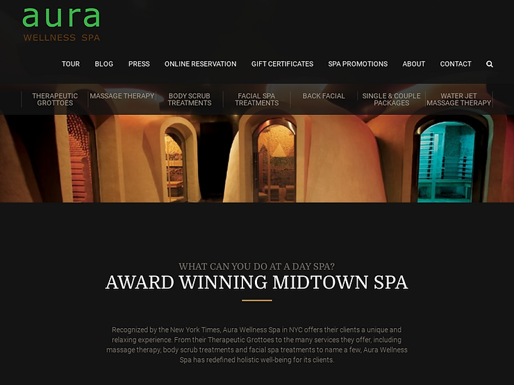 SPA AURA main website page