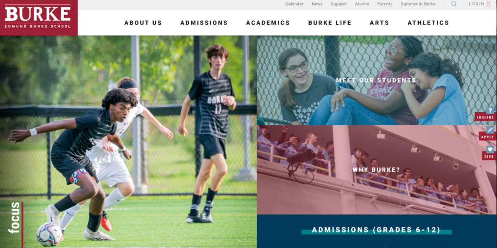 Site's home page