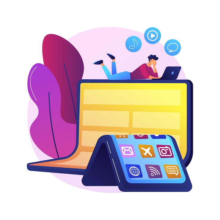 adaptive website design: clipart