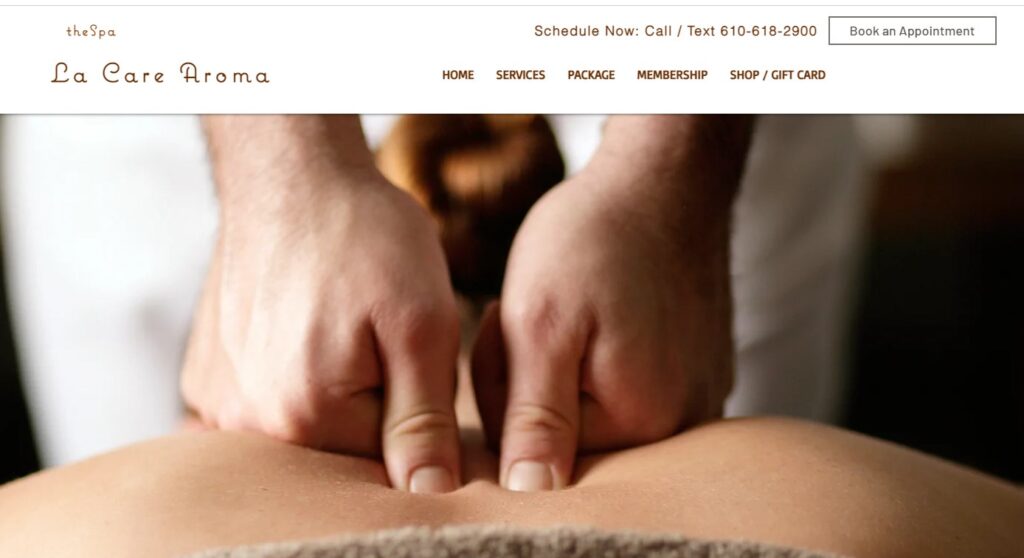 La Care Aroma main website page