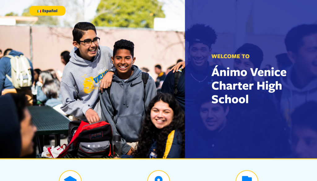Site's home page