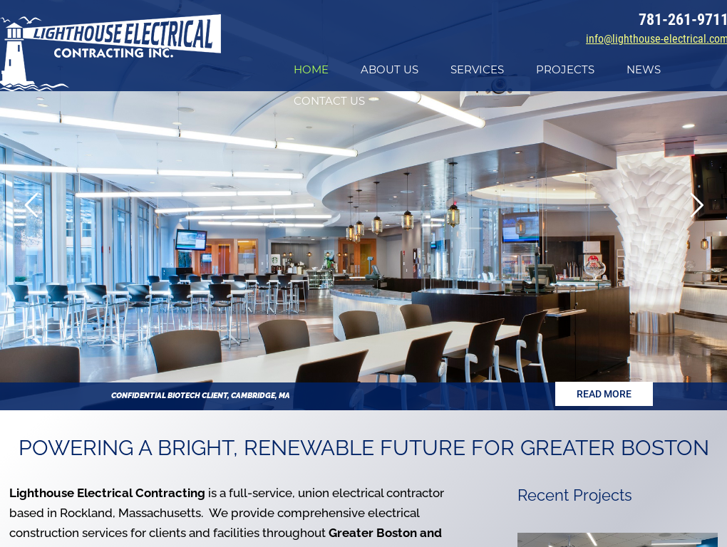 Site's home page