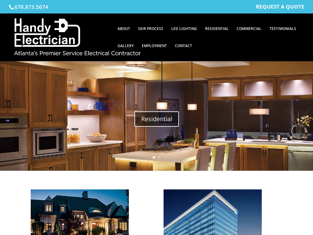Site's home page