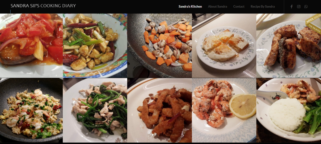 Site's home page
