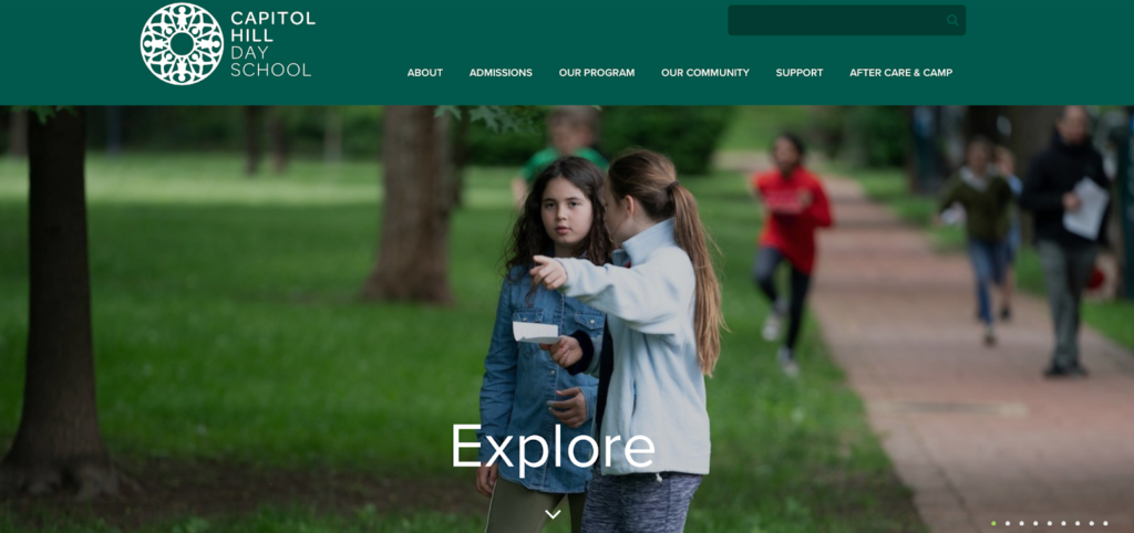 Site's home page