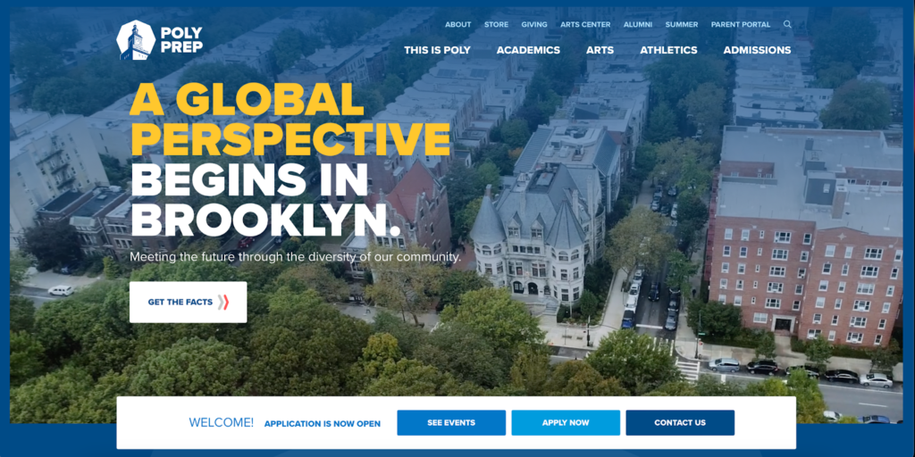 Site's home page