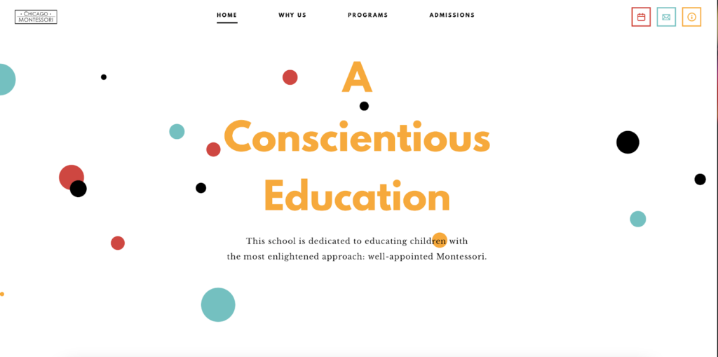 Site's home page