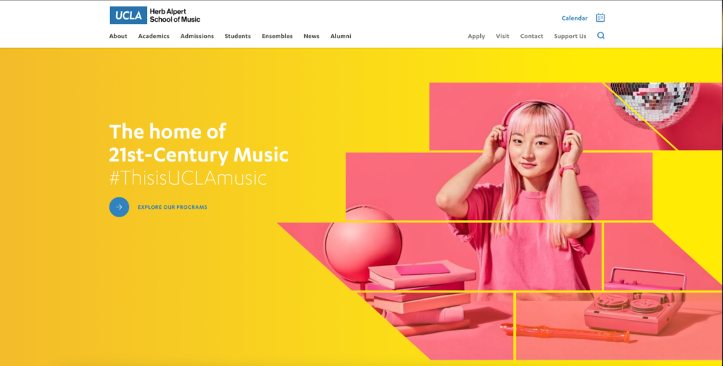 Site's home page