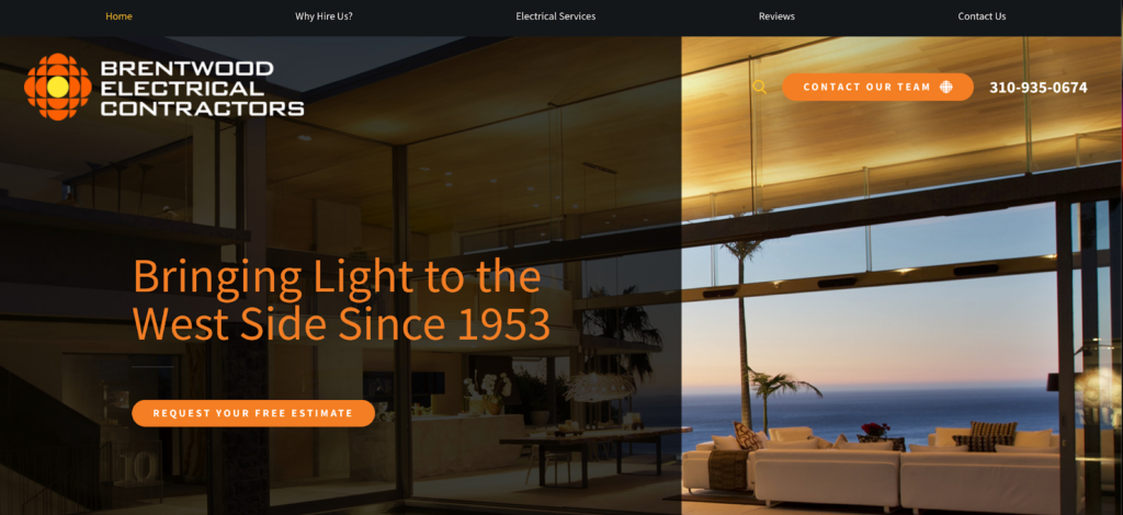 Site's home page