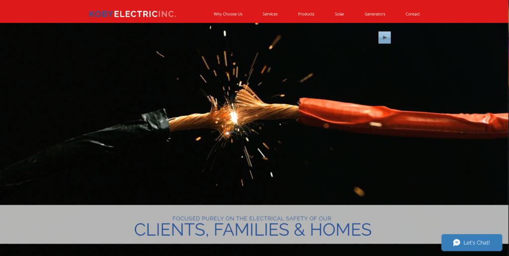 Site's home page