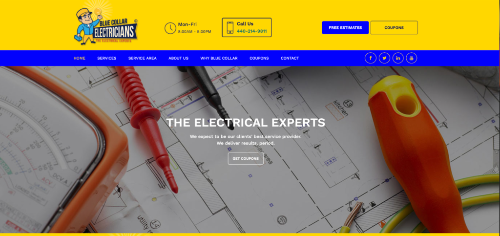 Site's home page