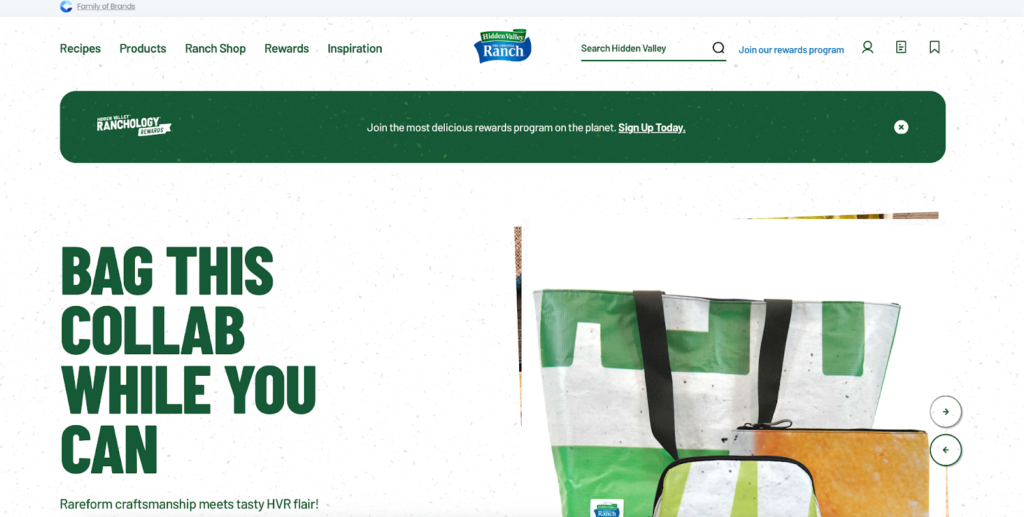 Site's home page